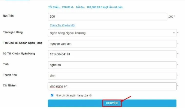 Bí Quyết Đơn Giản Để Rút Tiền FUN88 Thành Công 2 Giao diện Rút Tiền FUN88
