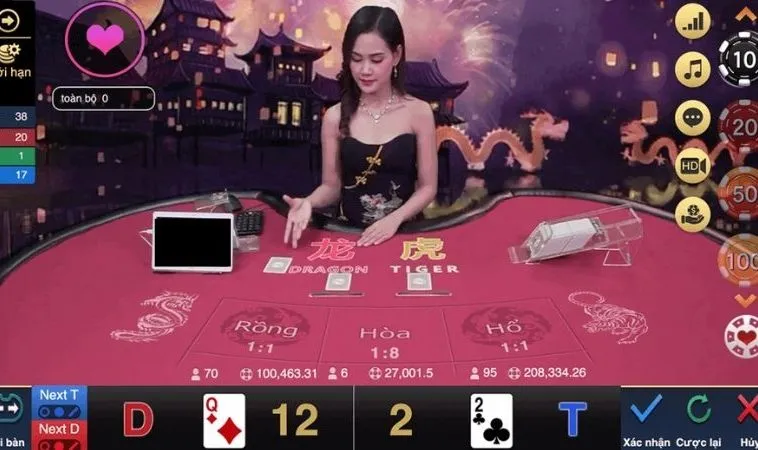 Các cửa cược trong game Dragon Tiger Tại FUN88